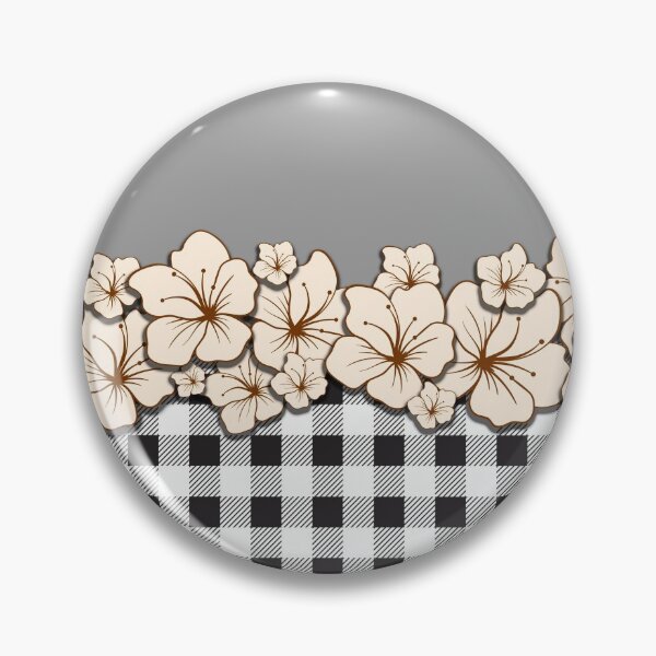 Item preview, Black and White plaid flower pattern V2 designed and sold by smARTwork.