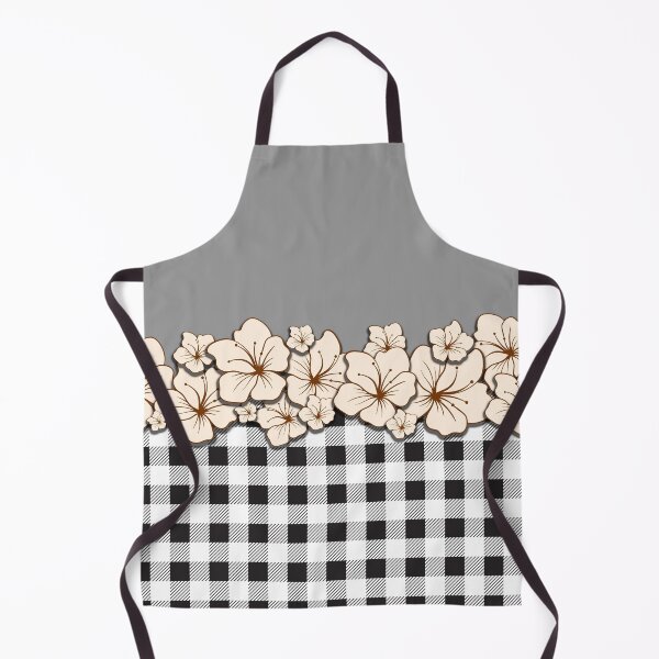 Item preview, Black and White plaid flower pattern V2 designed and sold by smARTwork.