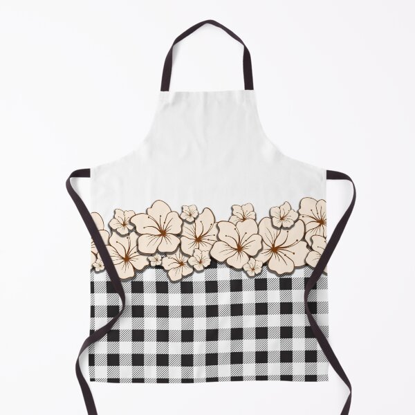 Item preview, Black and White plaid flower pattern V3 designed and sold by smARTwork.