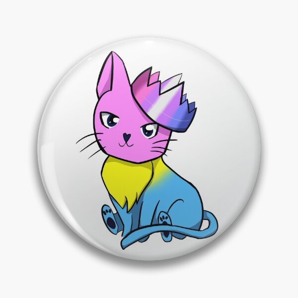 Item preview, Pansexual Bigender Pride Cat designed and sold by LunarDoodles.