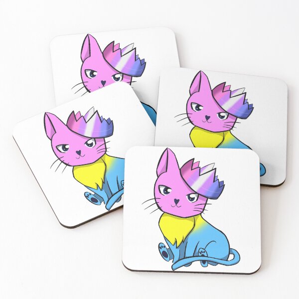 Item preview, Pansexual Bigender Pride Cat designed and sold by LunarDoodles.