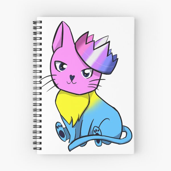 Item preview, Pansexual Bigender Pride Cat designed and sold by LunarDoodles.
