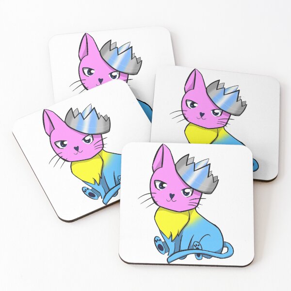 Item preview, Pansexual Demiboy Pride Cat designed and sold by LunarDoodles.