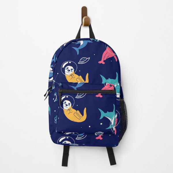 Item preview, Outer Space Pattern Cute Sea Animals Floating in the Galaxy designed and sold by ShareYourFaith.