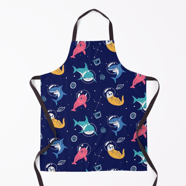 Item preview, Outer Space Pattern Cute Sea Animals Floating in the Galaxy designed and sold by ShareYourFaith.