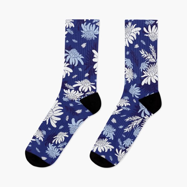 Item preview, Shibori blue canvas ginger flowers seamless pattern 02 designed and sold by jamiesoondesign.