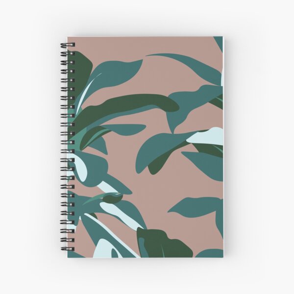 Mauve and Blue Palms Spiral Notebook