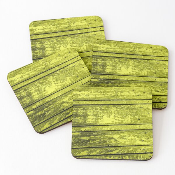 Item preview, Green yellow wood plank texture design, creation of deco and objects designed and sold by Stéphane  Thirion.