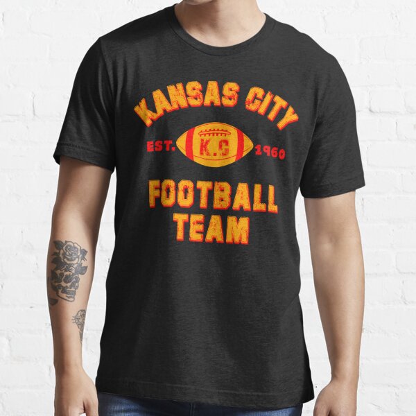 Kansas city football team est 1960 chiefs jersey Essential T-Shirt for Sale  by CarolKenyon