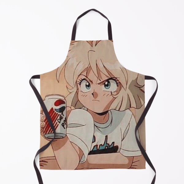 Anime Girl Aprons Redbubble - blonde anime girl in the rain roblox