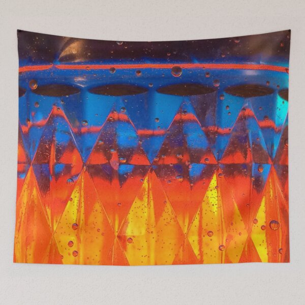 Item preview, Abstract Orange and Blue Triangles designed and sold by AestheticNerd15.