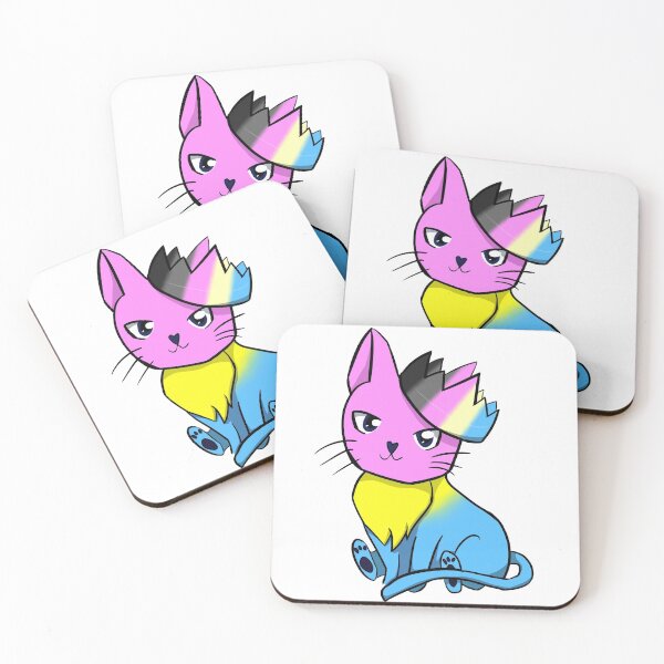 Item preview, Pansexual Polygender Pride Cat designed and sold by LunarDoodles.