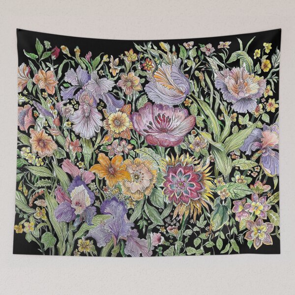 Item preview, Floral on Black designed and sold by fishtower.