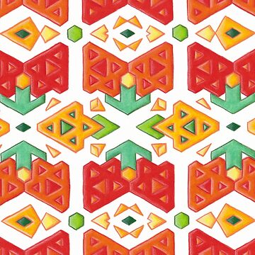 Artwork thumbnail, Colorful Geometric Pattern by MathenaArt