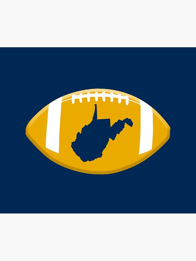 West Virginia Football State Map WV Shirts Stickers by rbaaronmattie
