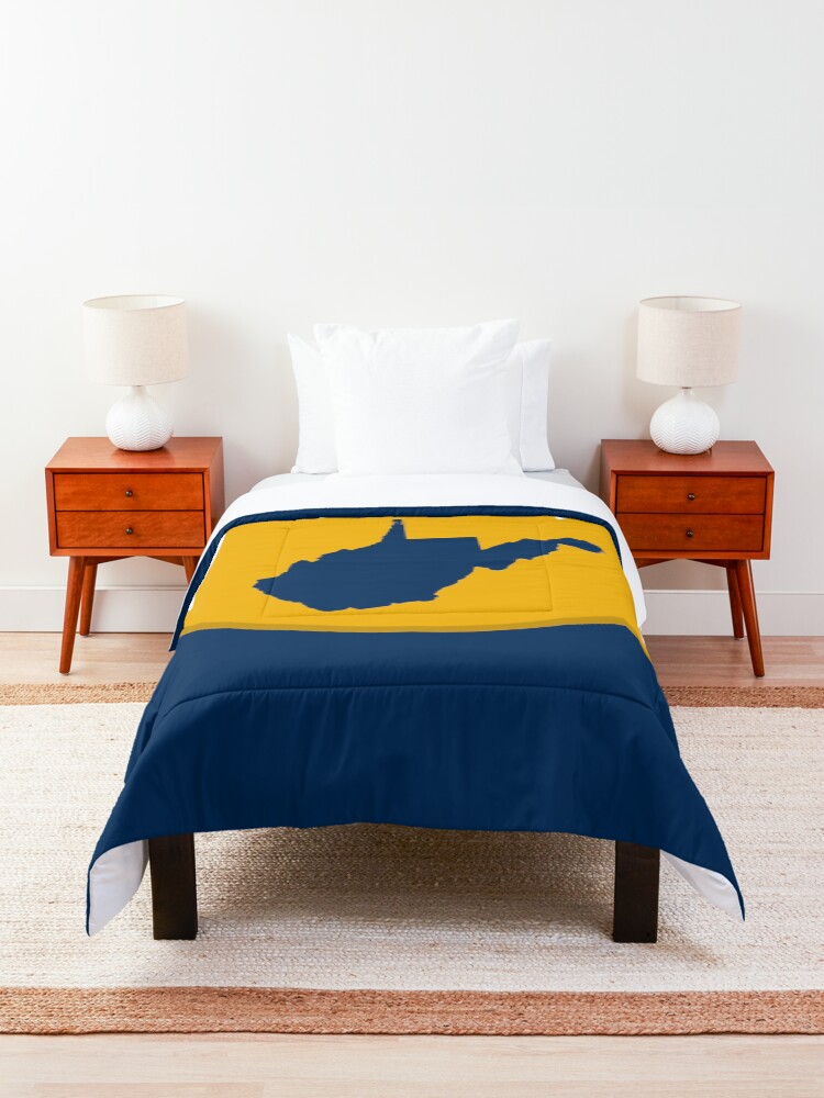 Alternate view of West Virginia Football State Map WV Shirts Stickers Comforter