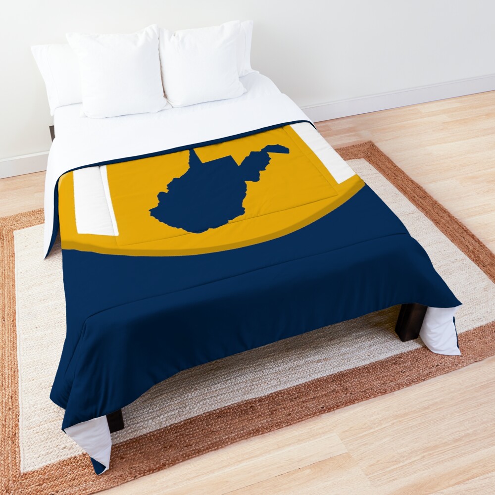 West Virginia Football State Map WV Shirts Stickers Comforter