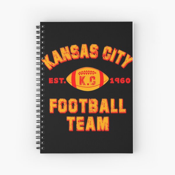 Kansas city football team est 1960 chiefs jersey Spiral Notebook