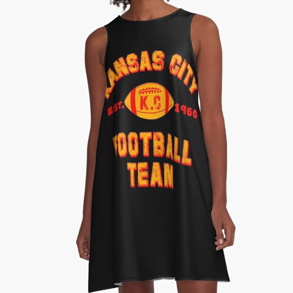 Kansas city football team est 1960 chiefs jersey A-Line Dress for Sale by  GoodyLeo