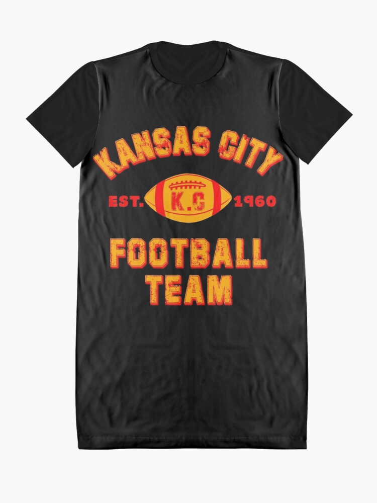 Kansas city football team est 1960 chiefs jersey Graphic T-Shirt Dress for  Sale by GoodyLeo