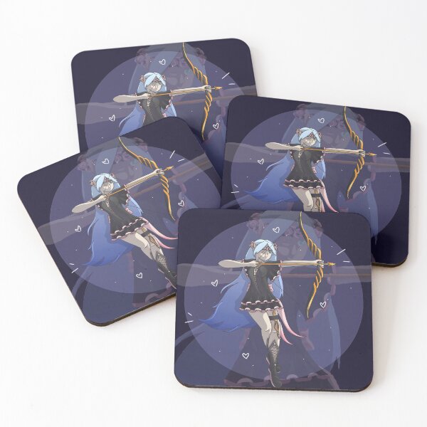 Archery Girl Coasters (Set of 4)