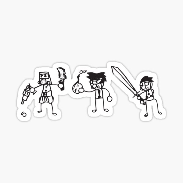 stickman-warriors-sticker-for-sale-by-markstudio-redbubble