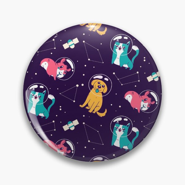 Item preview, Outer Space Pattern Cute Pets Floating on the Galaxy designed and sold by ShareYourFaith.