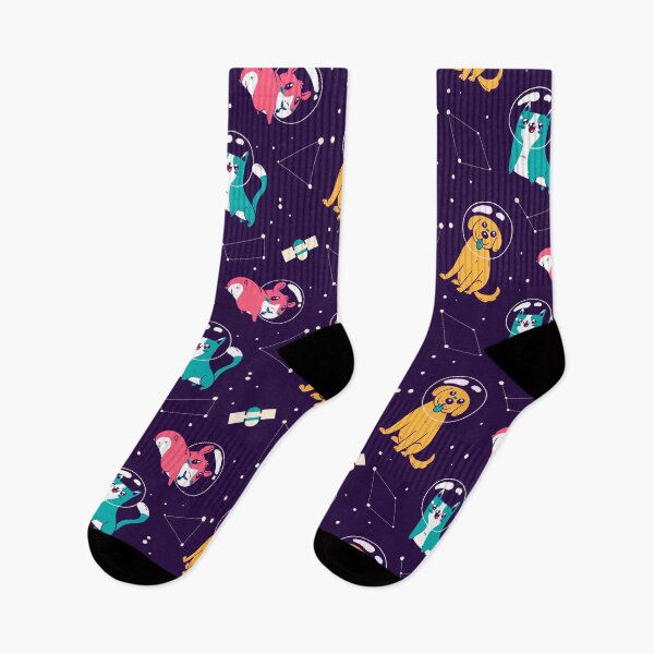 Item preview, Outer Space Pattern Cute Pets Floating on the Galaxy designed and sold by ShareYourFaith.