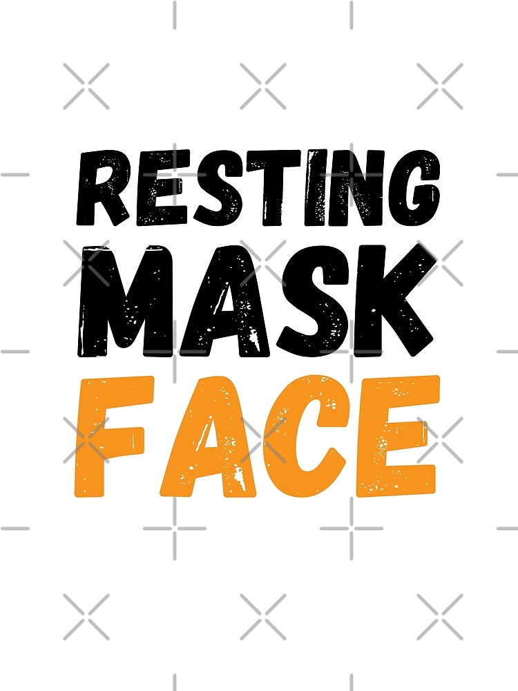 Thumbnail 3 of 3, Scarf, Resting Mask Face | funny joke designed and sold by CodingForTech.