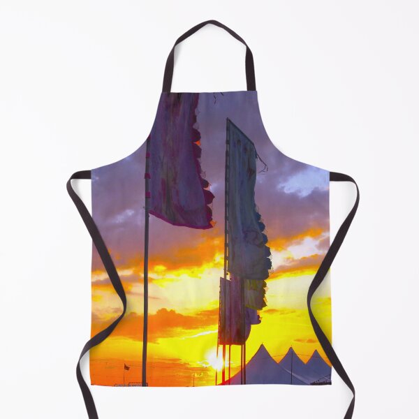 Item preview, LINDISFARNE MUSIC FESTIVAL Flags In Sunset designed and sold by Andrew Morrell.