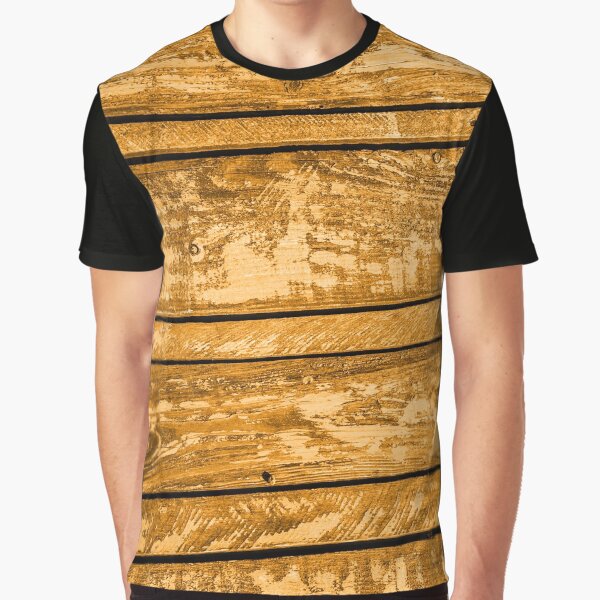 Orange wood plank texture design, creation of deco and objects Graphic T-Shirt