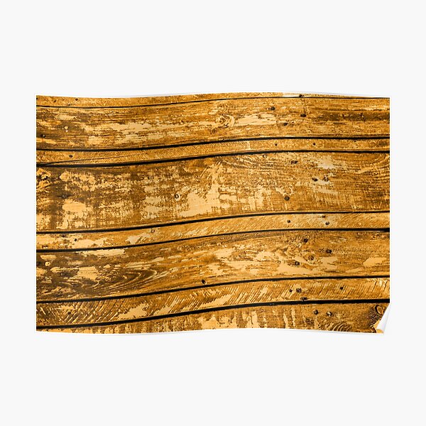 Orange wood plank texture design, creation of deco and objects Poster