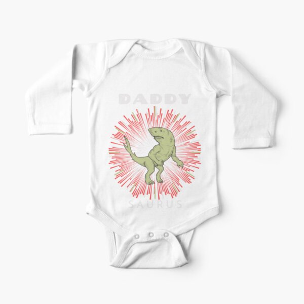 Daddy T-REX saurus Long Sleeve Baby One-Piece