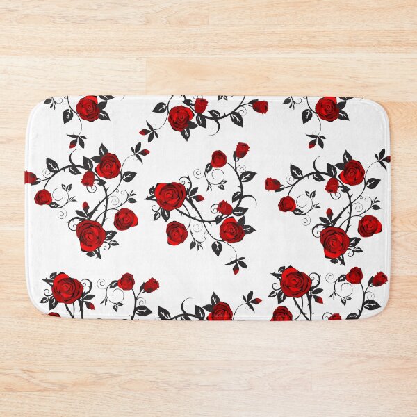 Item preview, Red Vector Roses pattern, floral design designed and sold by cool-shirts.