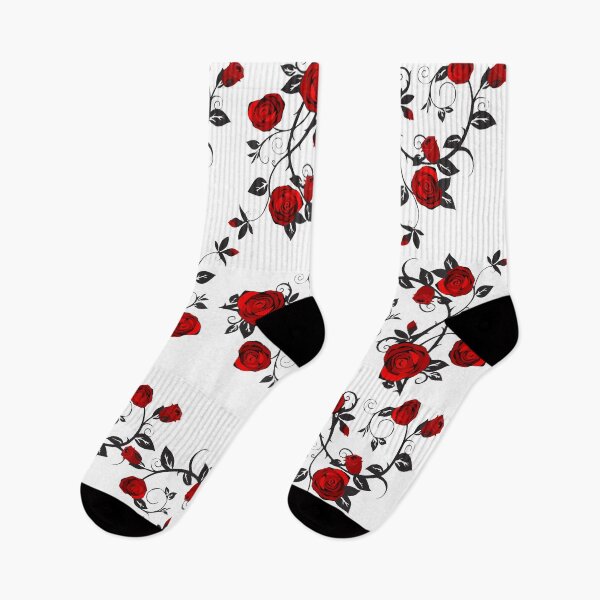Item preview, Red Vector Roses pattern, floral design designed and sold by cool-shirts.