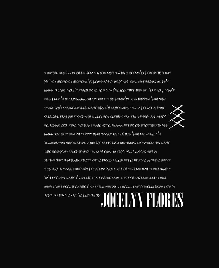 Funda y vinilo para iPad «Letra de jocelyn flores, xxxtentacion,  minimalista simple» de Junsulim | Redbubble