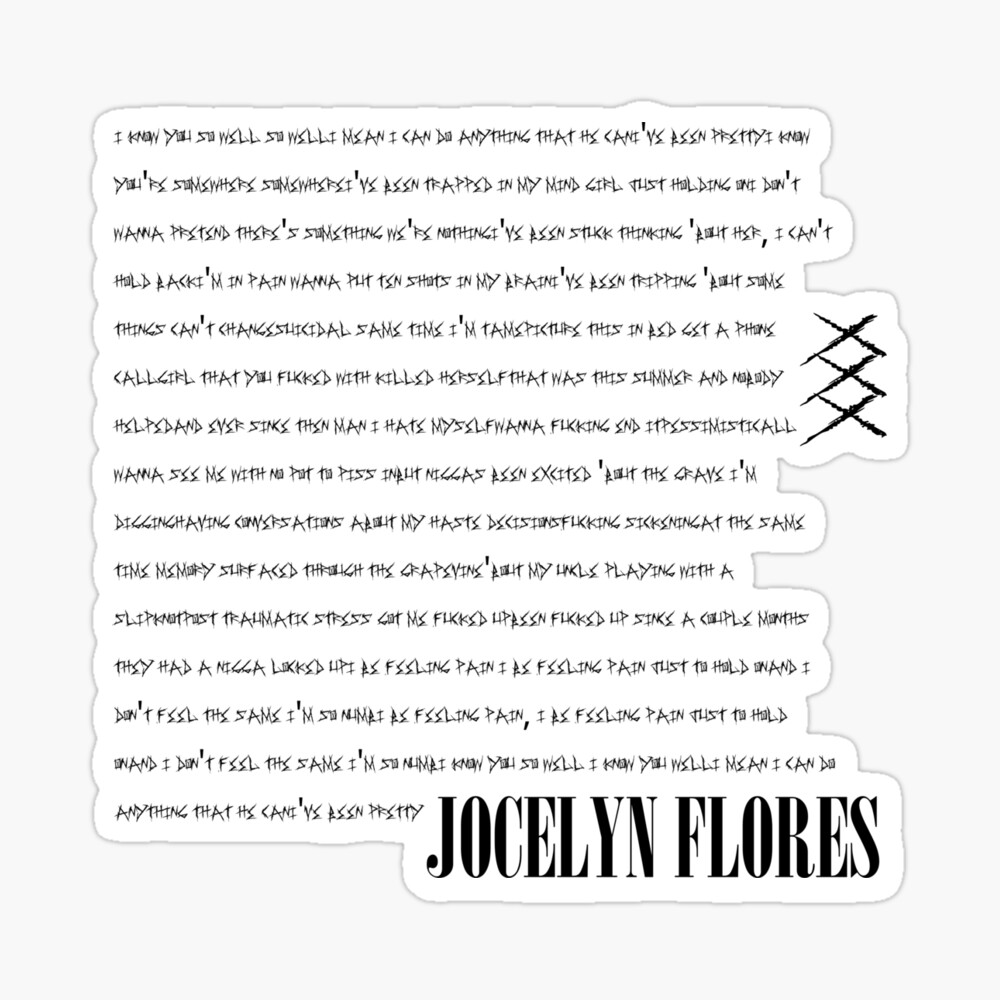 Jocelyn flores lyrics, xxxtentacion, simple minimalist Postcard for Sale  by Junsu Lim | Redbubble