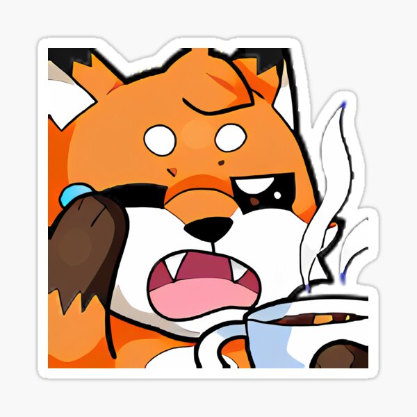 Coffee Fox Stickers Redbubble - starfox frappe roblox