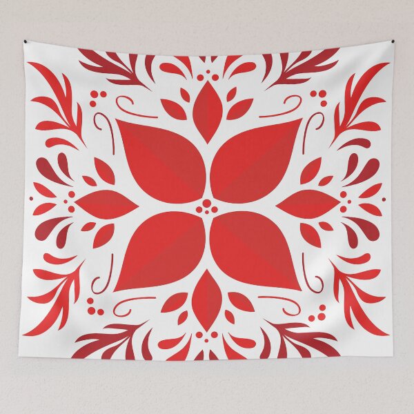 Aperçu de l'œuvre Motif de feuilles rouges créée et vendue par Trendytstore.