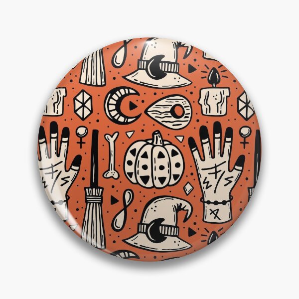 Item preview, Magic Symbols Orange and Black Halloween Pattern designed and sold by DigitalPie.