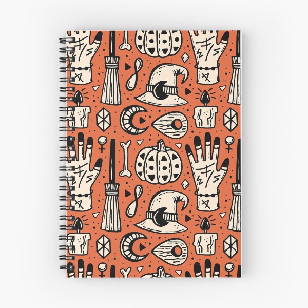 Item preview, Magic Symbols Orange and Black Halloween Pattern designed and sold by DigitalPie.