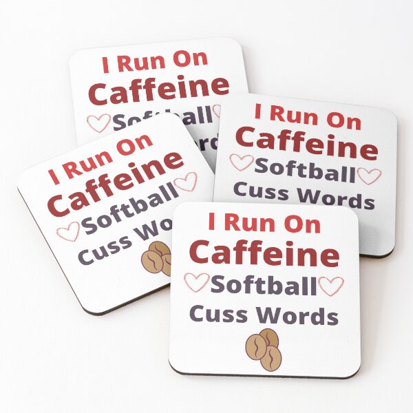 Item preview, i run on caffeine softball cuss words,Funny Graphic tees,coffee shirts,Girl with attitude,sarcastic shirts,sarcastic svg designed and sold by BousboulaStorie.