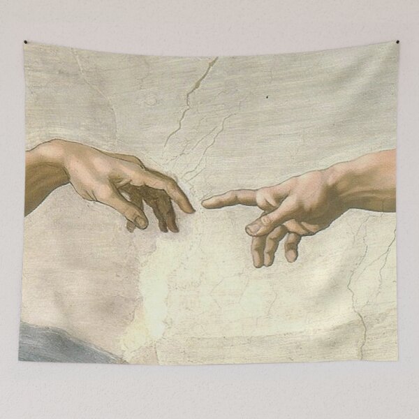 Item preview, God and Adam by Michelangelo designed and sold by ChrisSideHustle.