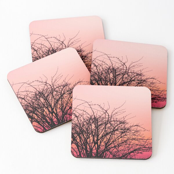 Item preview, Silhouette of branch and pink sunset designed and sold by Stéphane  Thirion.
