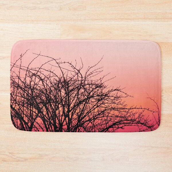 Item preview, Silhouette of branch and pink sunset designed and sold by Stéphane  Thirion.