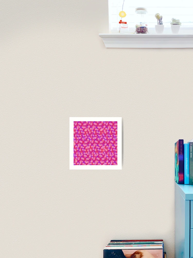Thumbnail 2 of 3, Art Print, Pink Flowers Pattern designed and sold by DesignCodeStore.