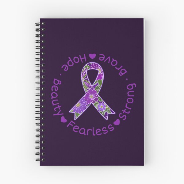 Item preview, Purple Awareness Ribbon with Floral Decor and Encouraging Words designed and sold by Alondra.