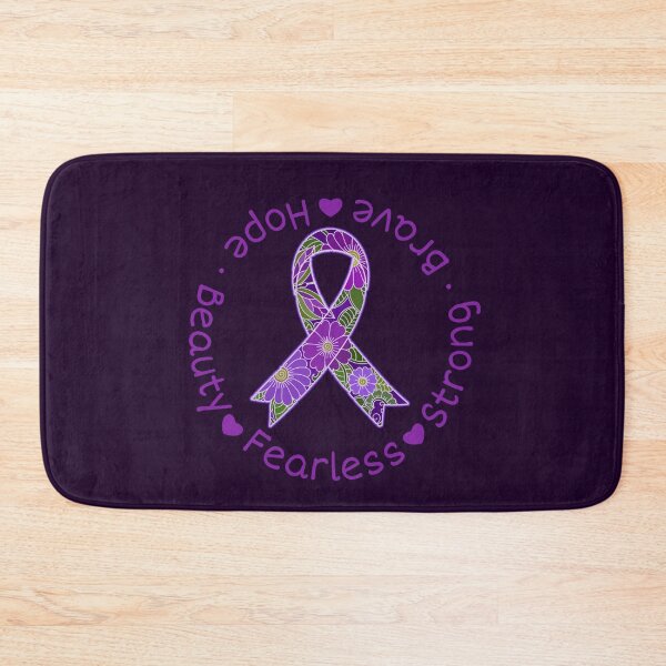Item preview, Purple Awareness Ribbon with Floral Decor and Encouraging Words designed and sold by Alondra.