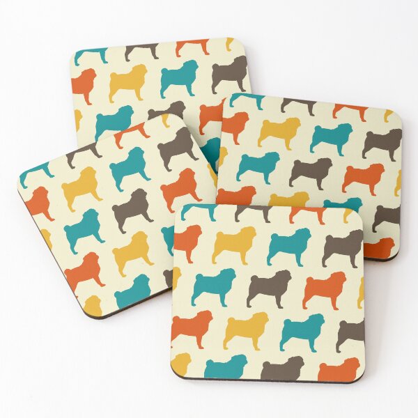 Item preview, Pug Silhouettes | Dog Lover's Pattern designed and sold by Jenn Inashvili.