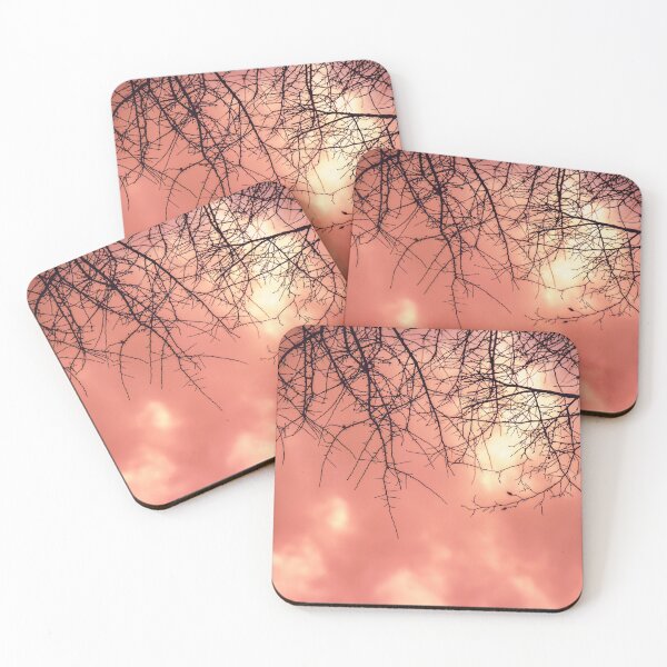Item preview, Black branch and pink sky, silhouette landscape designed and sold by Stéphane  Thirion.